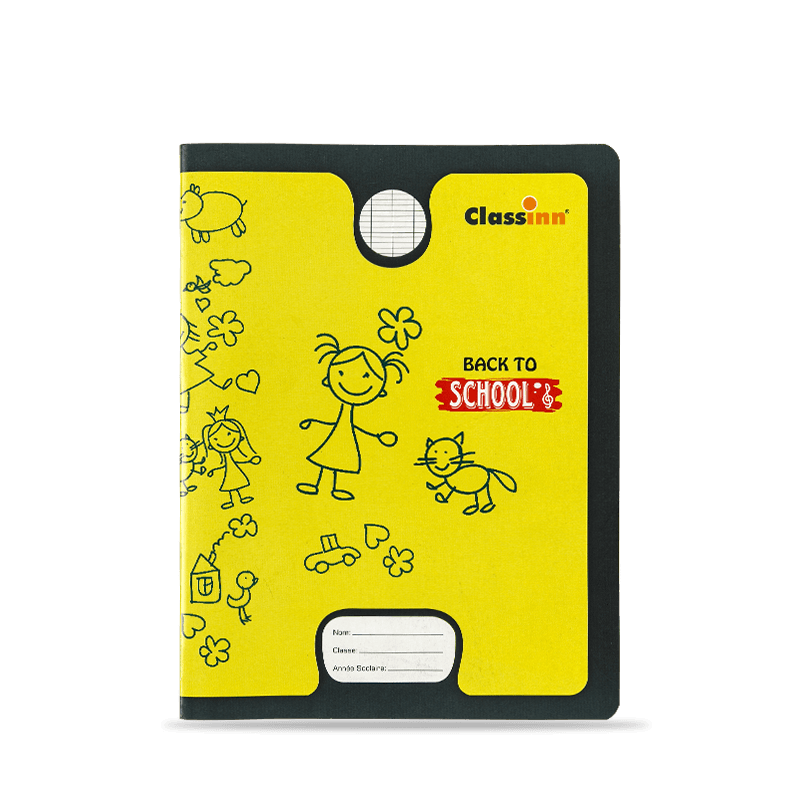 Cute puella Exemplum Yellow Exercise Liber